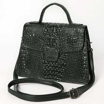 American Darling Messenger Crocodile Embossed Genuine Leather Women Bag Western Handbag Purse